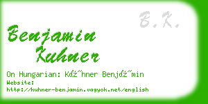 benjamin kuhner business card